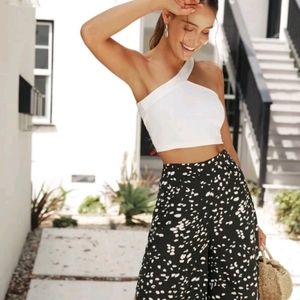 Dalmatian Print Split Hem Asymmetrical Pants ✨SOLD OUT ✨